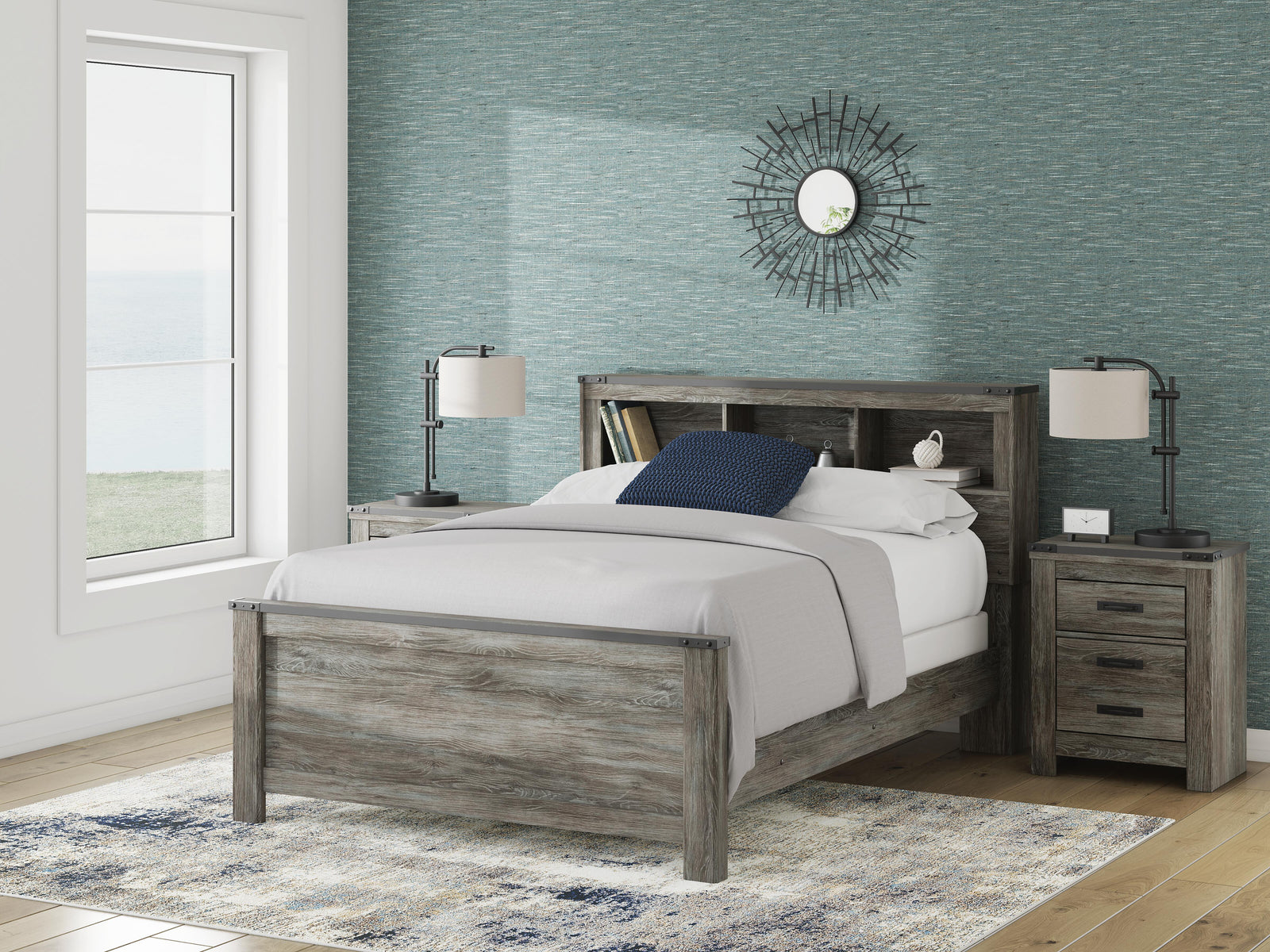 Frandern Bookcase Bed, Dresser and Mirror (B4480-SI) - Image 19