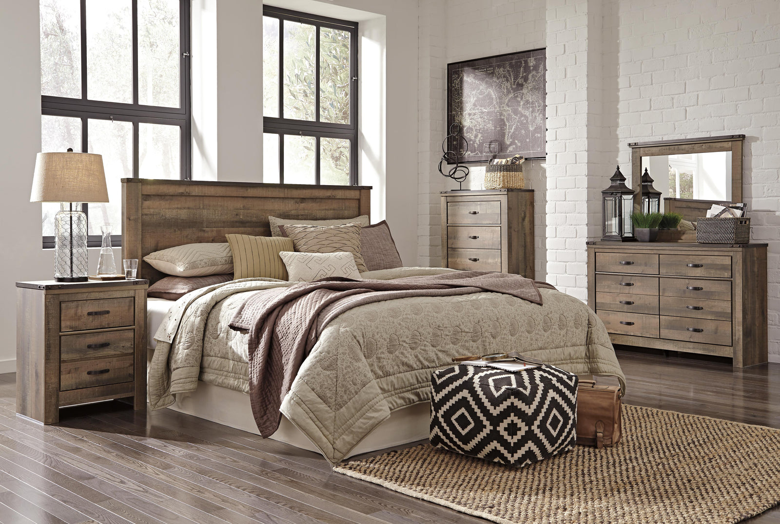 Trinell Panel Headboard - Brown (B446-SI) - Image 23