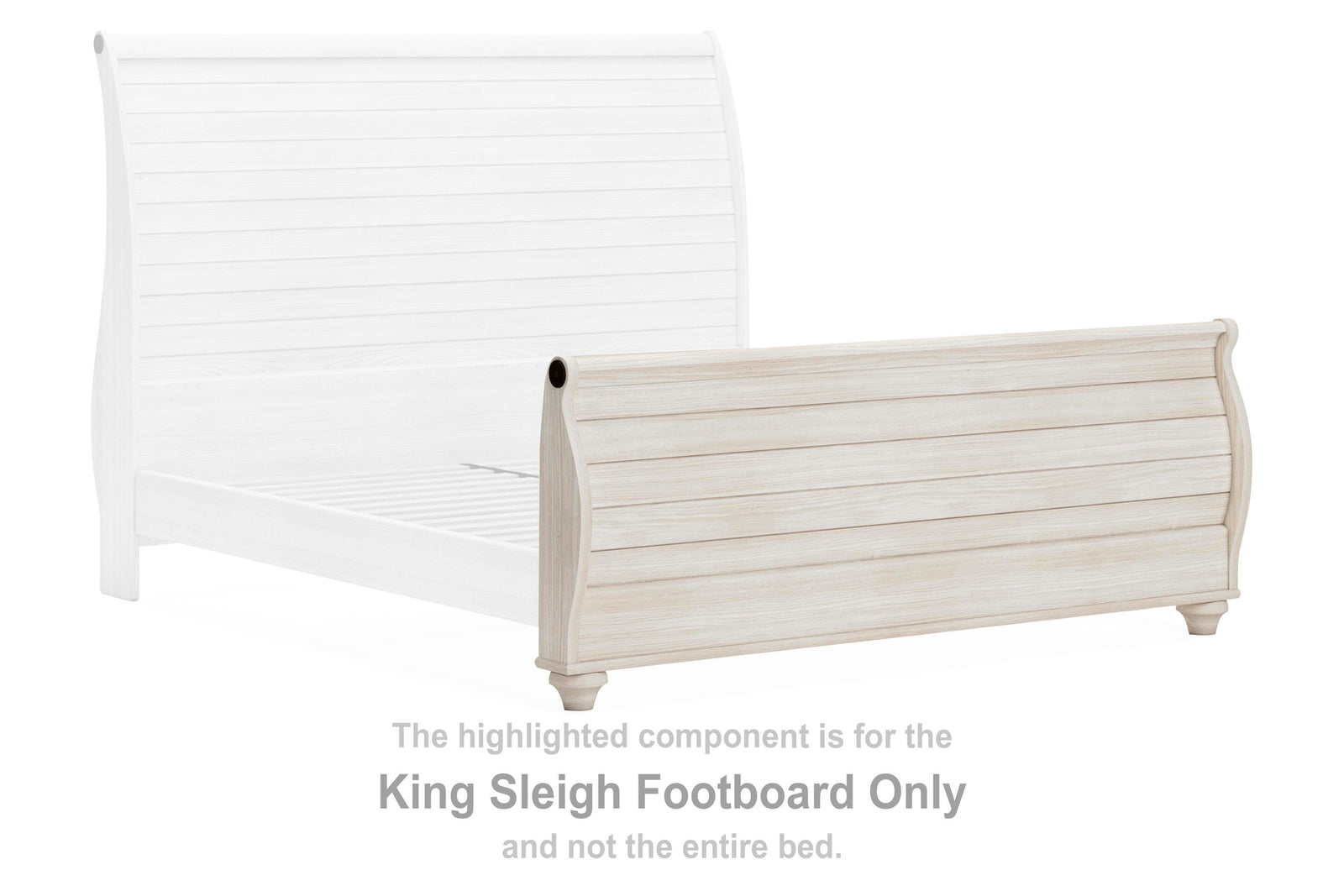 Willowton Sleigh Footboard - Whitewash (B267-SI) - Image 3