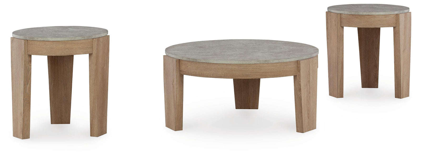 Guystone Table (Set of 3) - Light Brown (T237-SI)