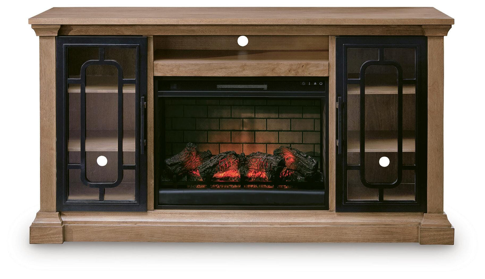 Wittenmyer 72 TV Stand with Electric Fireplace (W794-SI) - Image 3