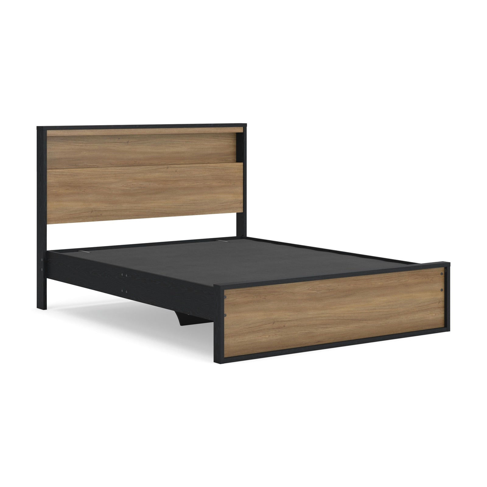 Kozmour Bookcase Complete Bed Frame - Black/Brown (EB1460-SI) - Image 3