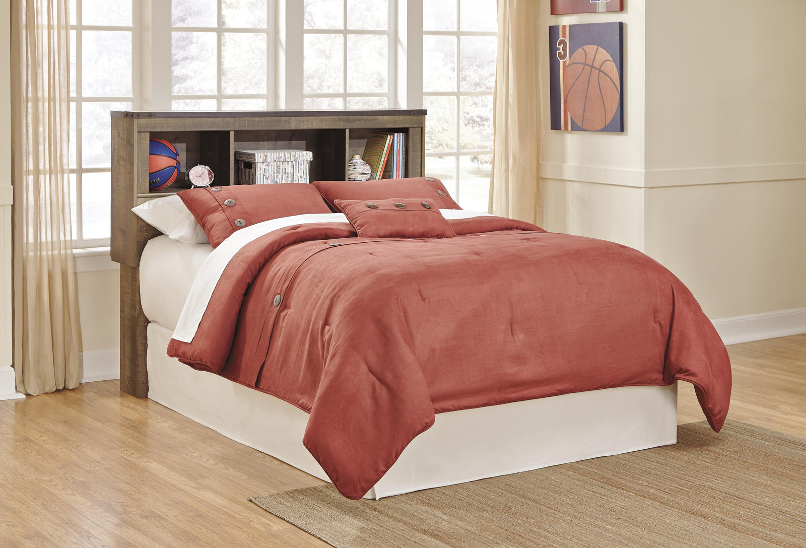 Trinell Bookcase Bed with Storage (Youth) - Brown (B446-SI) - Image 5