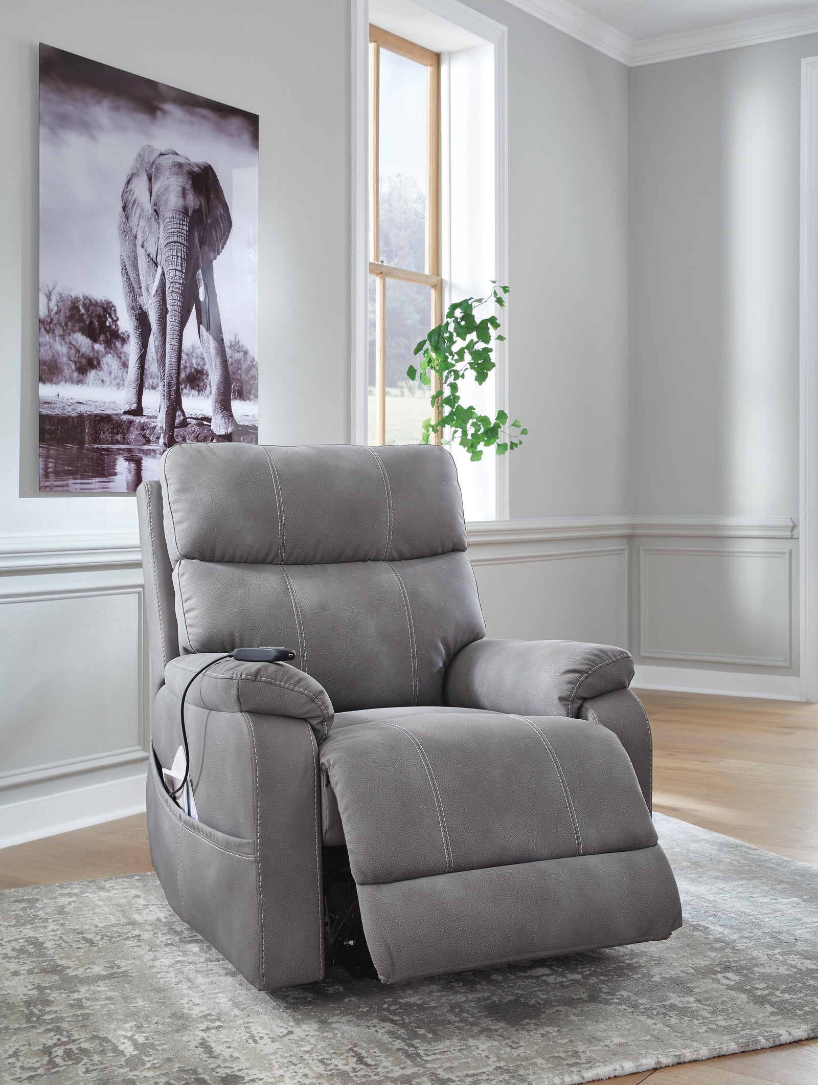 Next-Gen Durapella Power Lift Recliner (40708-SI) - Image 9