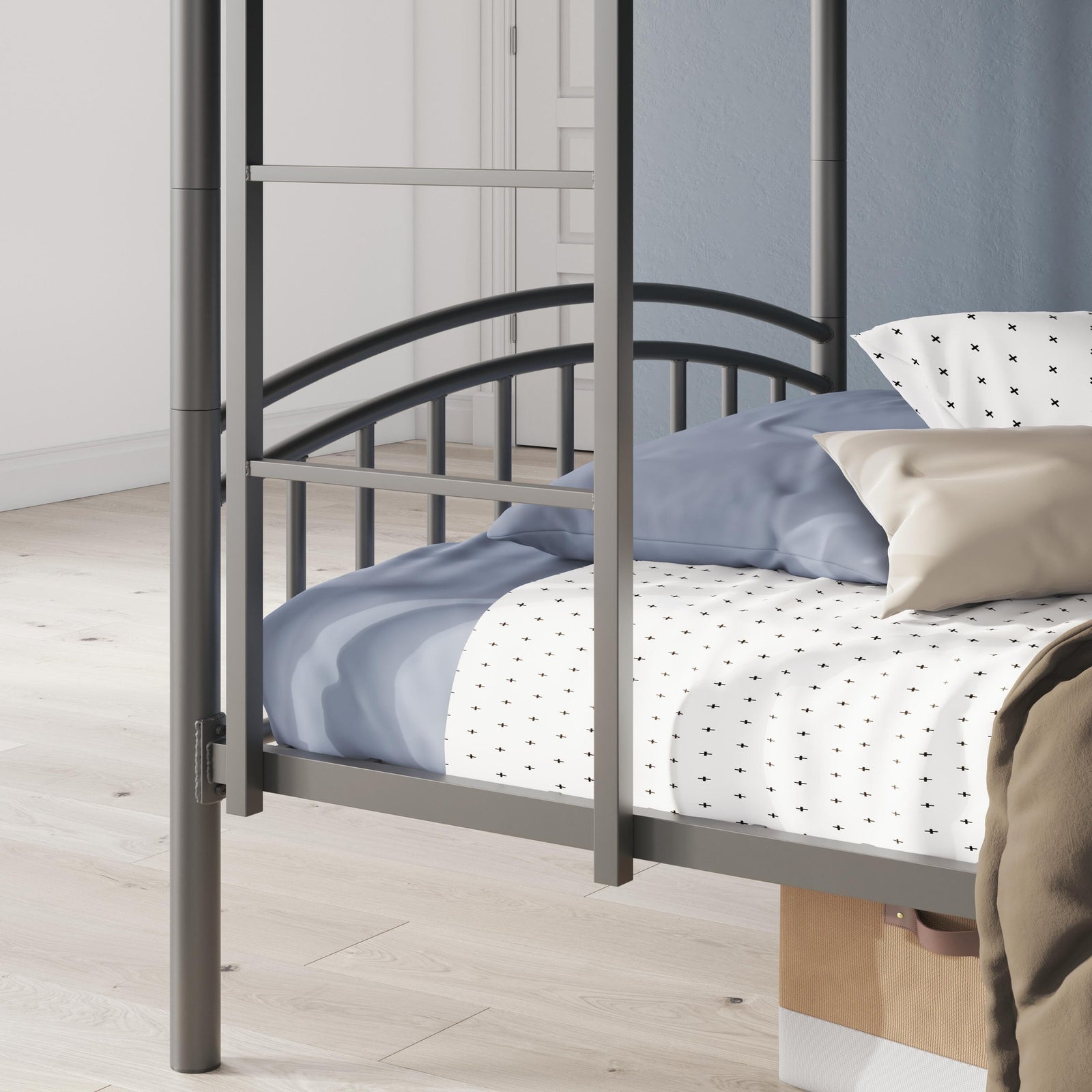Lanceburg Twin over Full Bunk Bed with Ladder (PCB400-SI) - Image 8