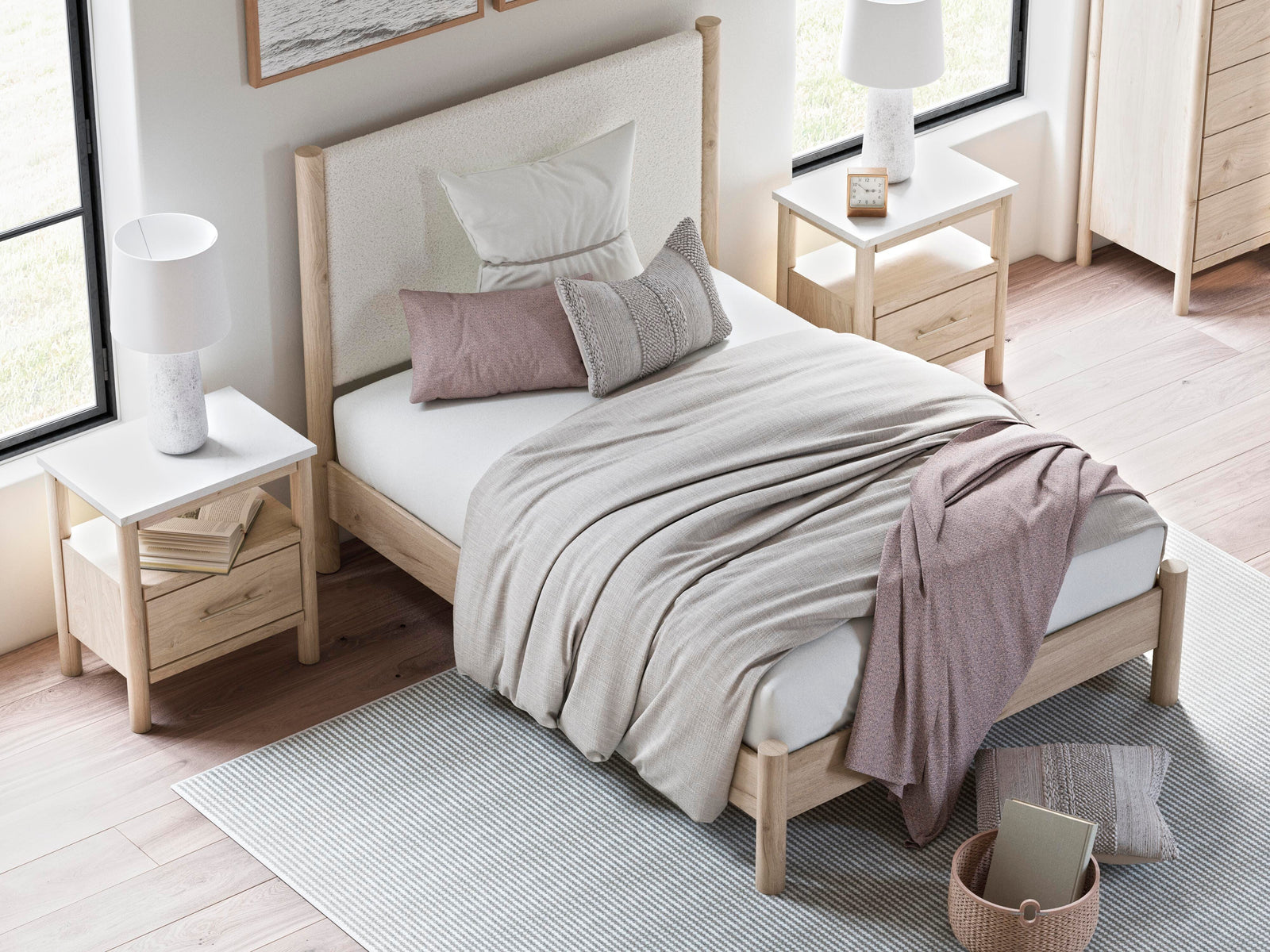 Cadmori Upholstered Panel Bed (Youth) - Two-tone (B2615-SI) - Image 10