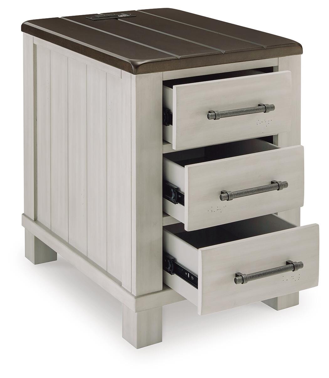 Darborn Lift-top Coffee Table and 2 Chairside End Tables - Gray/Brown (T796-SI) - Image 9
