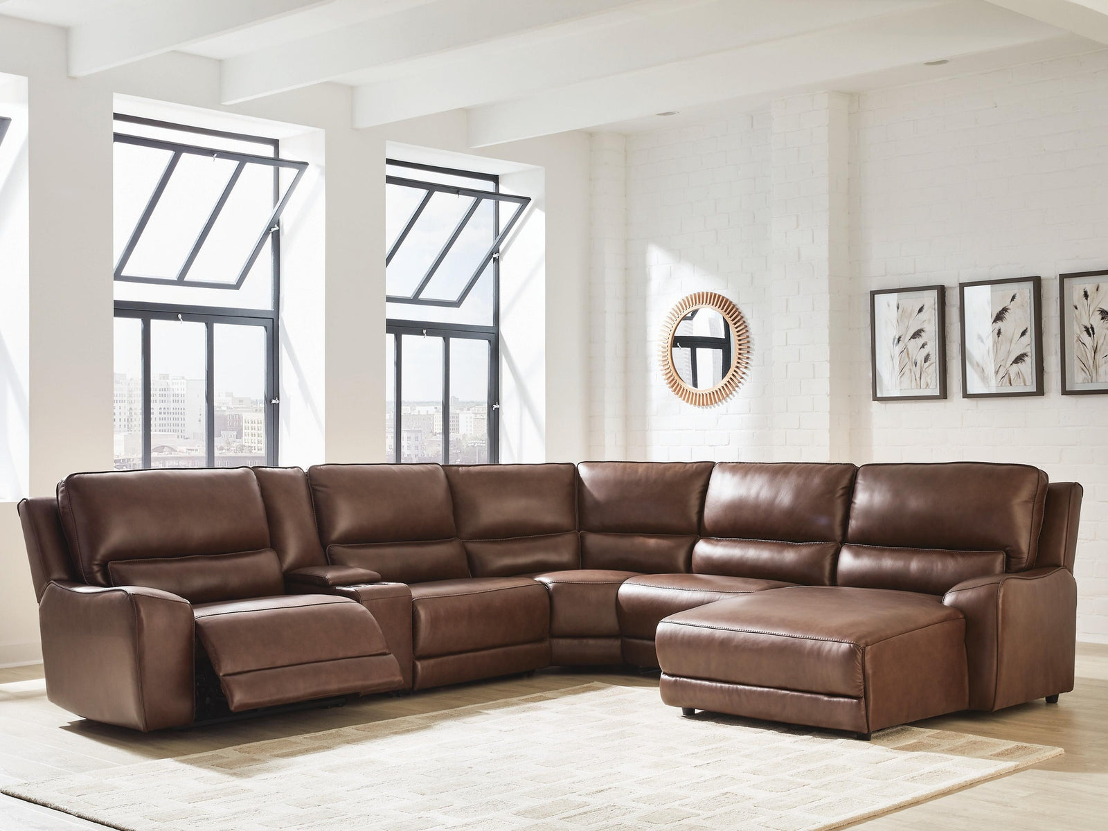DeepWakes 6-Piece Power Reclining Sectional with Chaise (PCU62607-SI) - Image 2