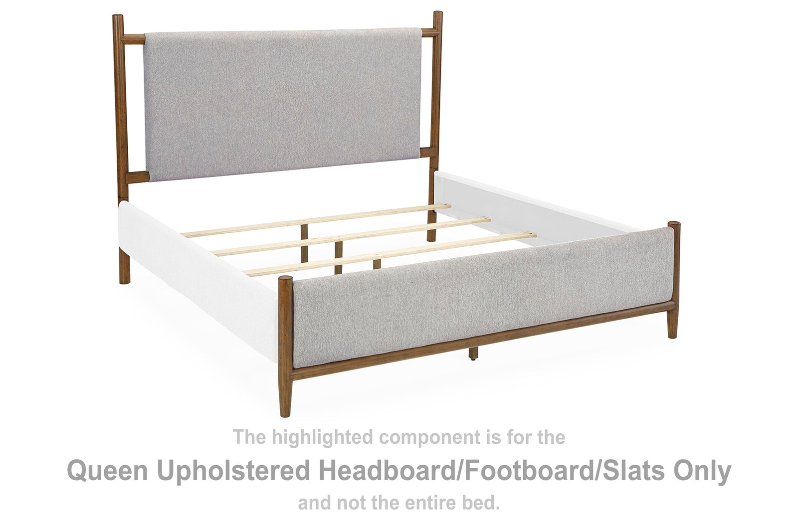 Lyncott Upholstered Bed, Dresser, Mirror and Nightstand - Brown (B615-SI) - Image 11
