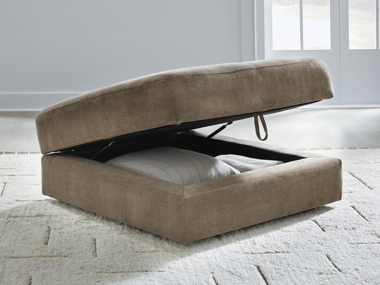 Camellia-Court Ottoman With Storage (68207-SI) - Image 5