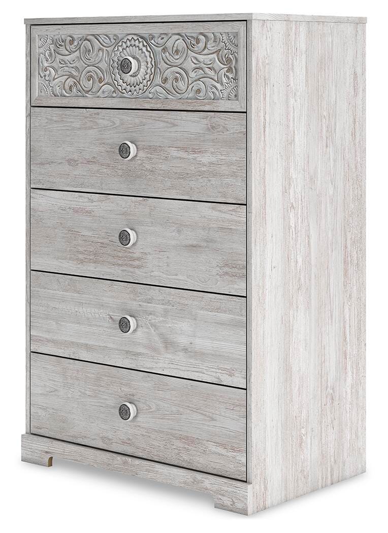 Paxberry Chest of Drawers - Whitewash (EB1811-SI) - Image 4
