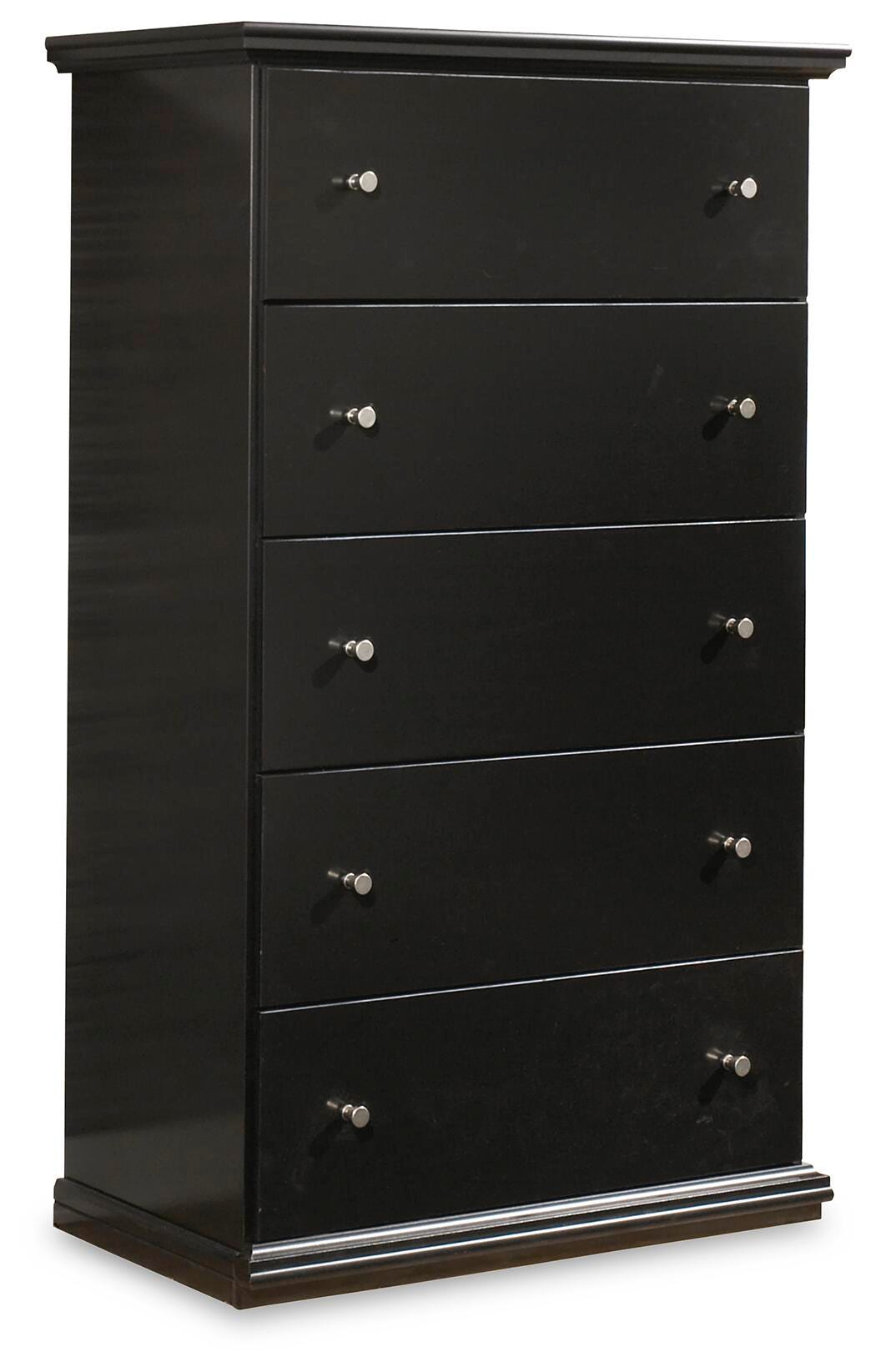 Maribel Panel Bed, Dresser, Mirror, Chest and 2 Nightstands - Black (B138-SI) - Image 10