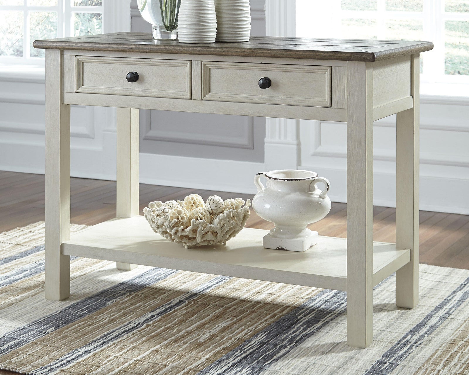 Bolanburg Sofa/Console Table - Two-tone (T637-SI) - Image 2