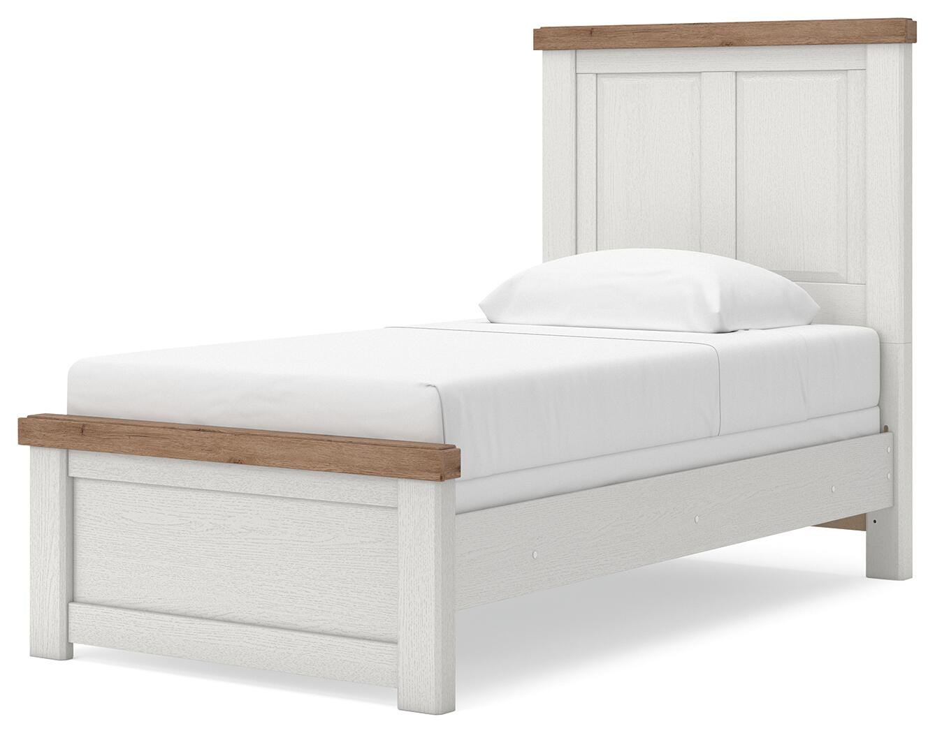 Savonport Panel Bed (Youth) - White/Brown (B4615-SI) - Image 5