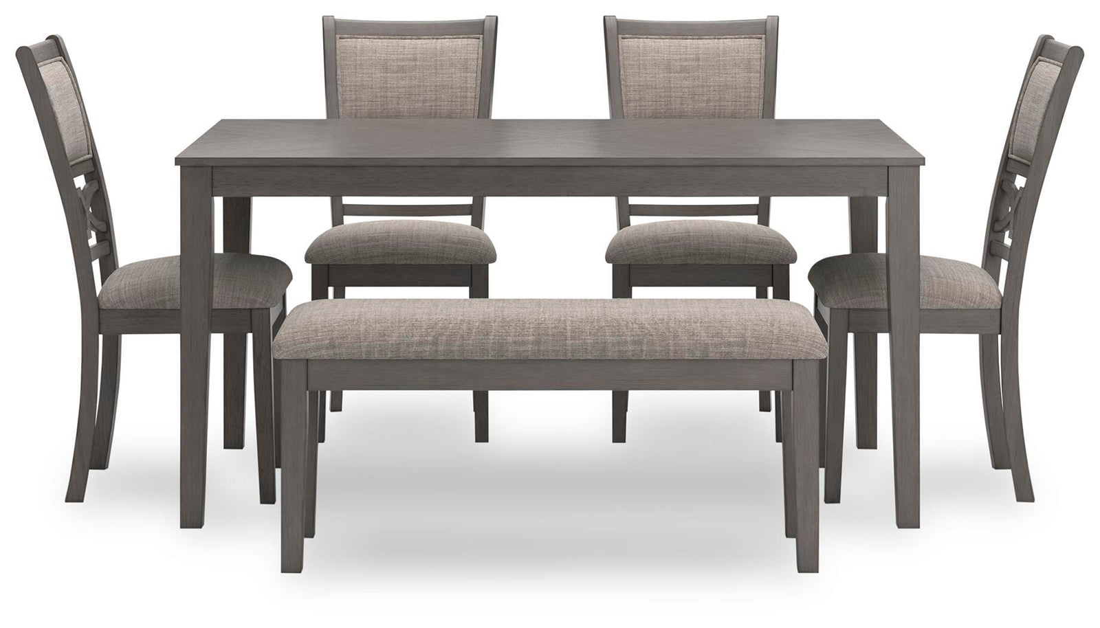 Wrenning Dining Table and 4 Chairs and Bench (Set of 6) (D425-SI) - Image 2