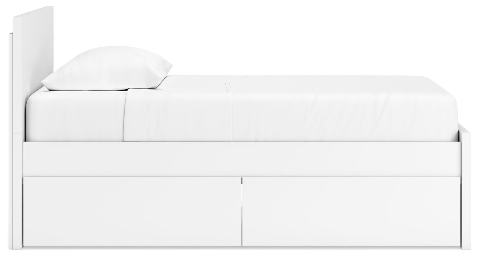 Onita Panel Platform Bed with 1 Side Storage (Youth) - White (EB9630-SI) - Image 8