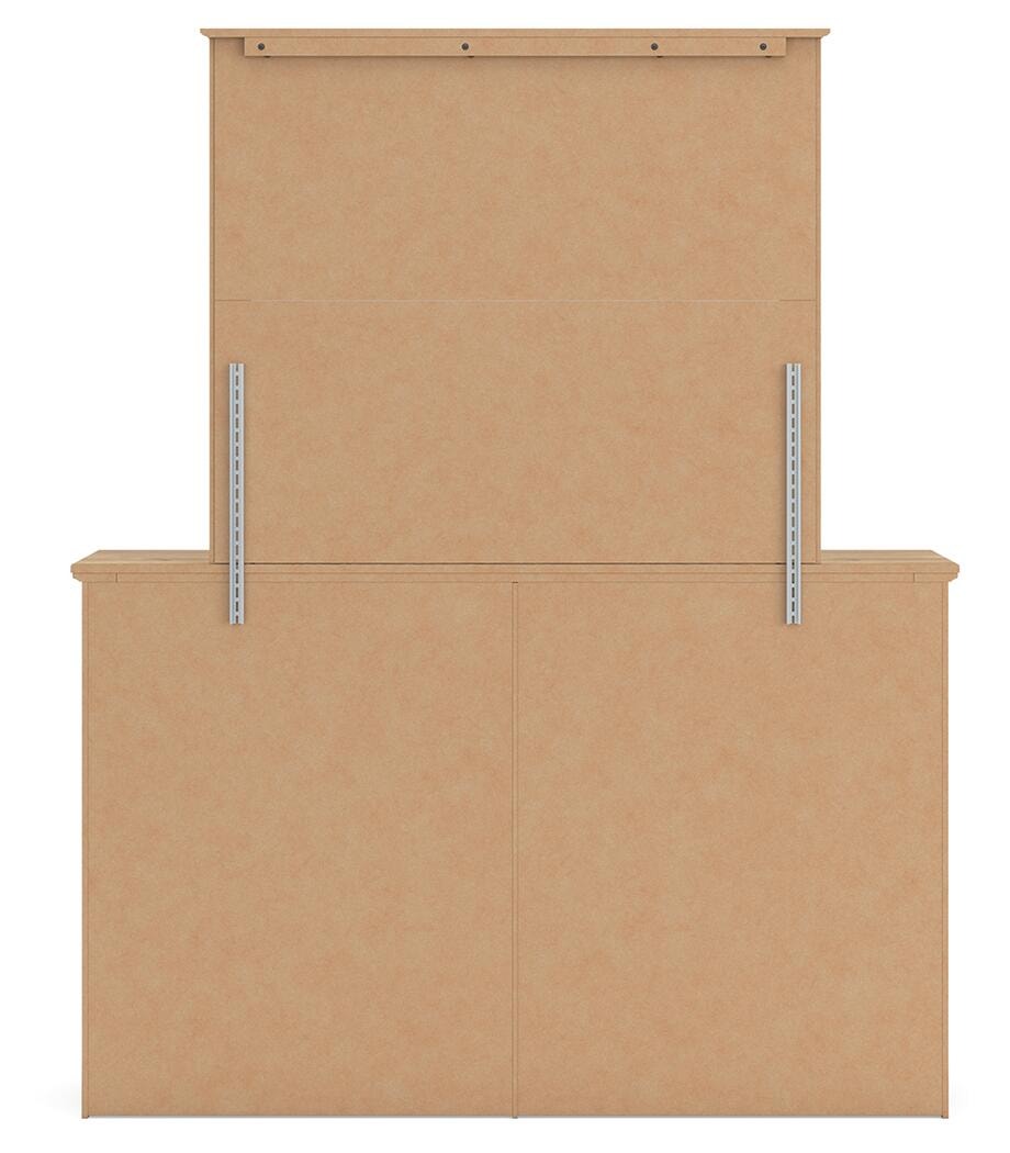 Makidern King Panel Bed, Dresser, Mirror and 2 Nightstands (PCB1170-SI) - Image 6