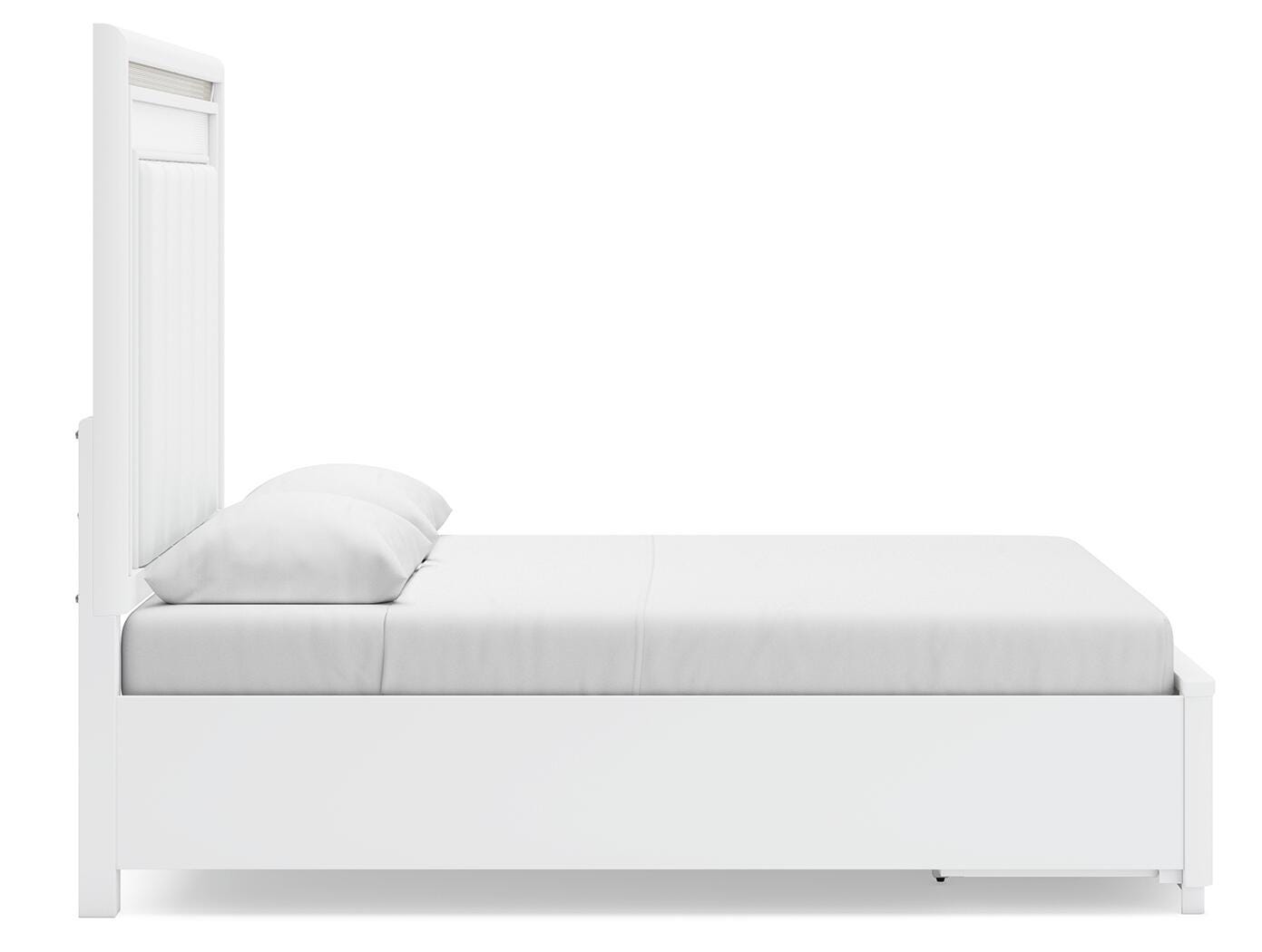 Chalanna Upholstered Storage Bed - White (B822-SI) - Image 3