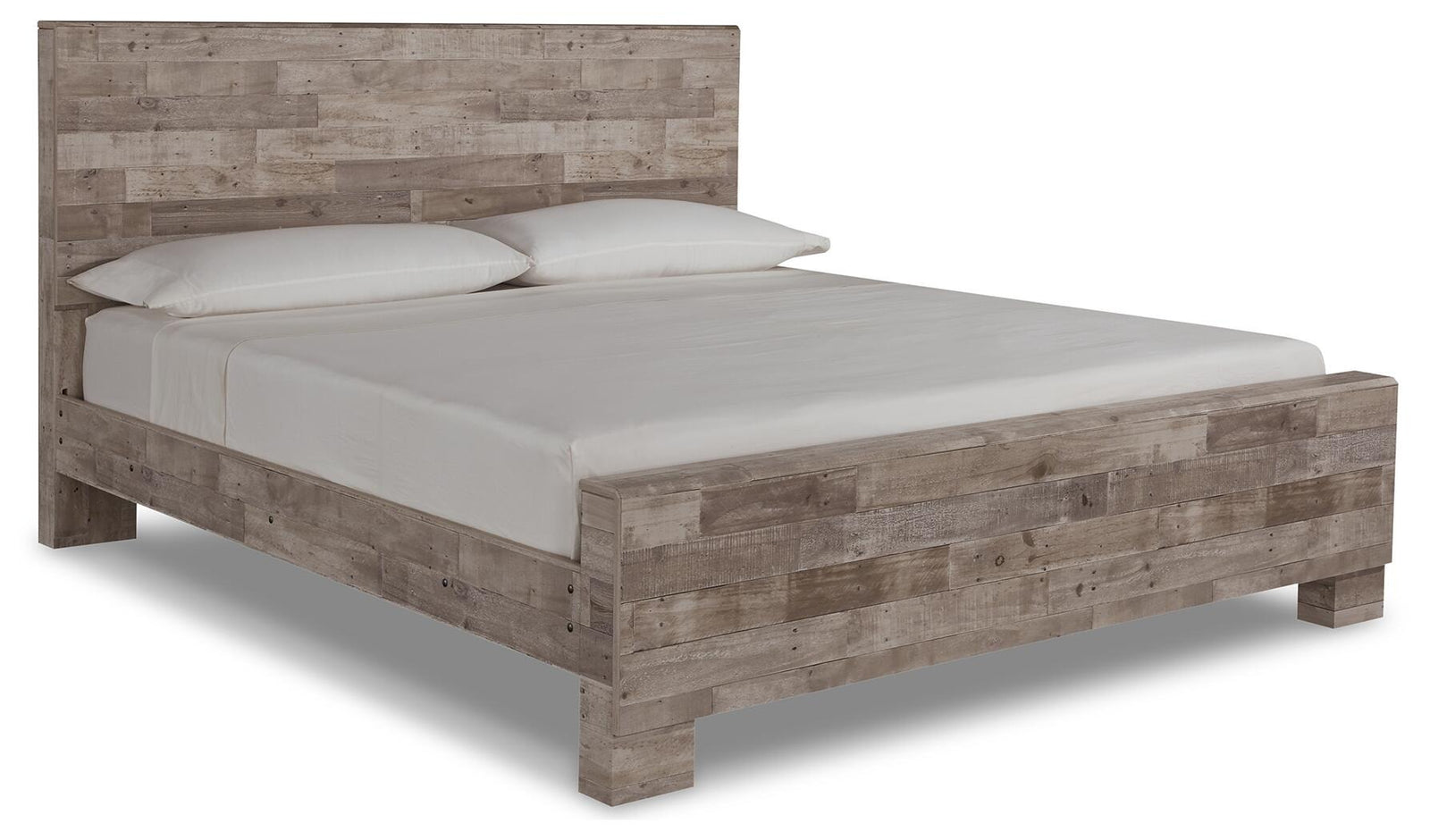 Effie Panel Bed - Whitewash (B255-SI)