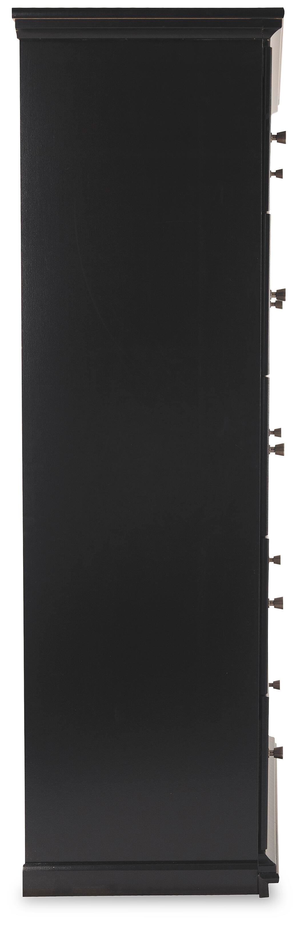 Maribel Panel Bed, Dresser, Mirror, Chest and 2 Nightstands - Black (B138-SI) - Image 11