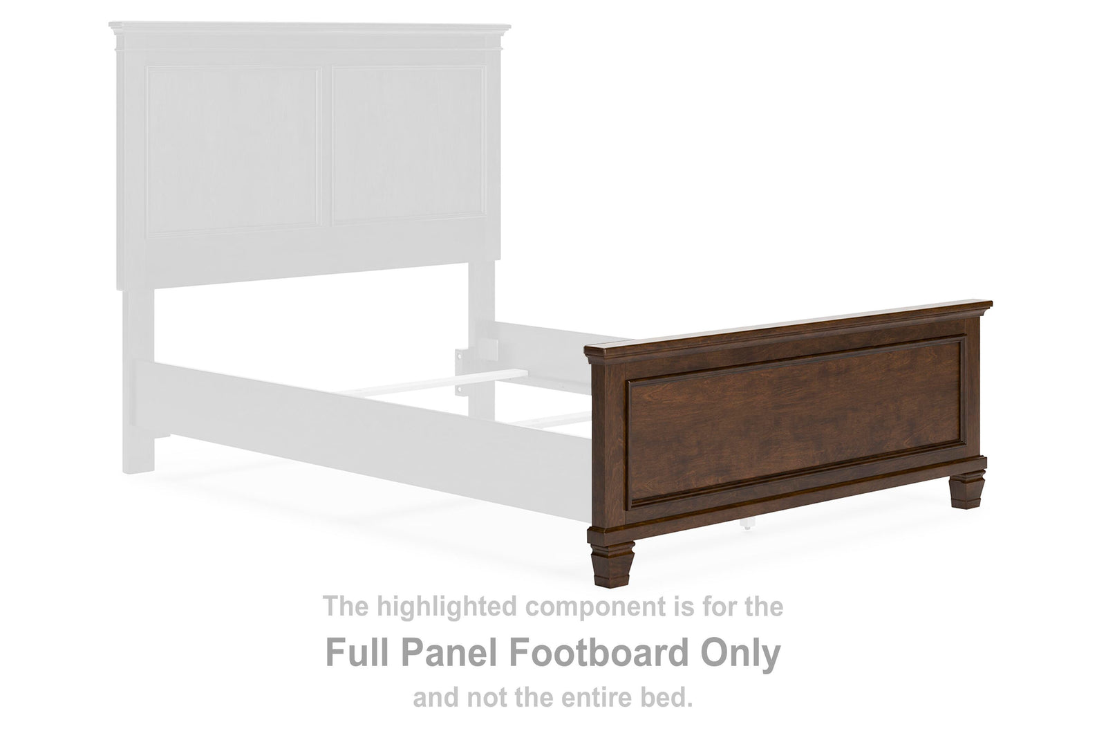 Danabrin Panel Footboard (Youth) - Brown (B685-SI) - Image 2