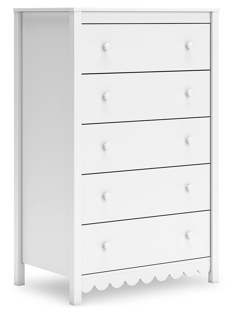 Hallityn Chest of Drawers (Youth) - White (EB1810-SI) - Image 2