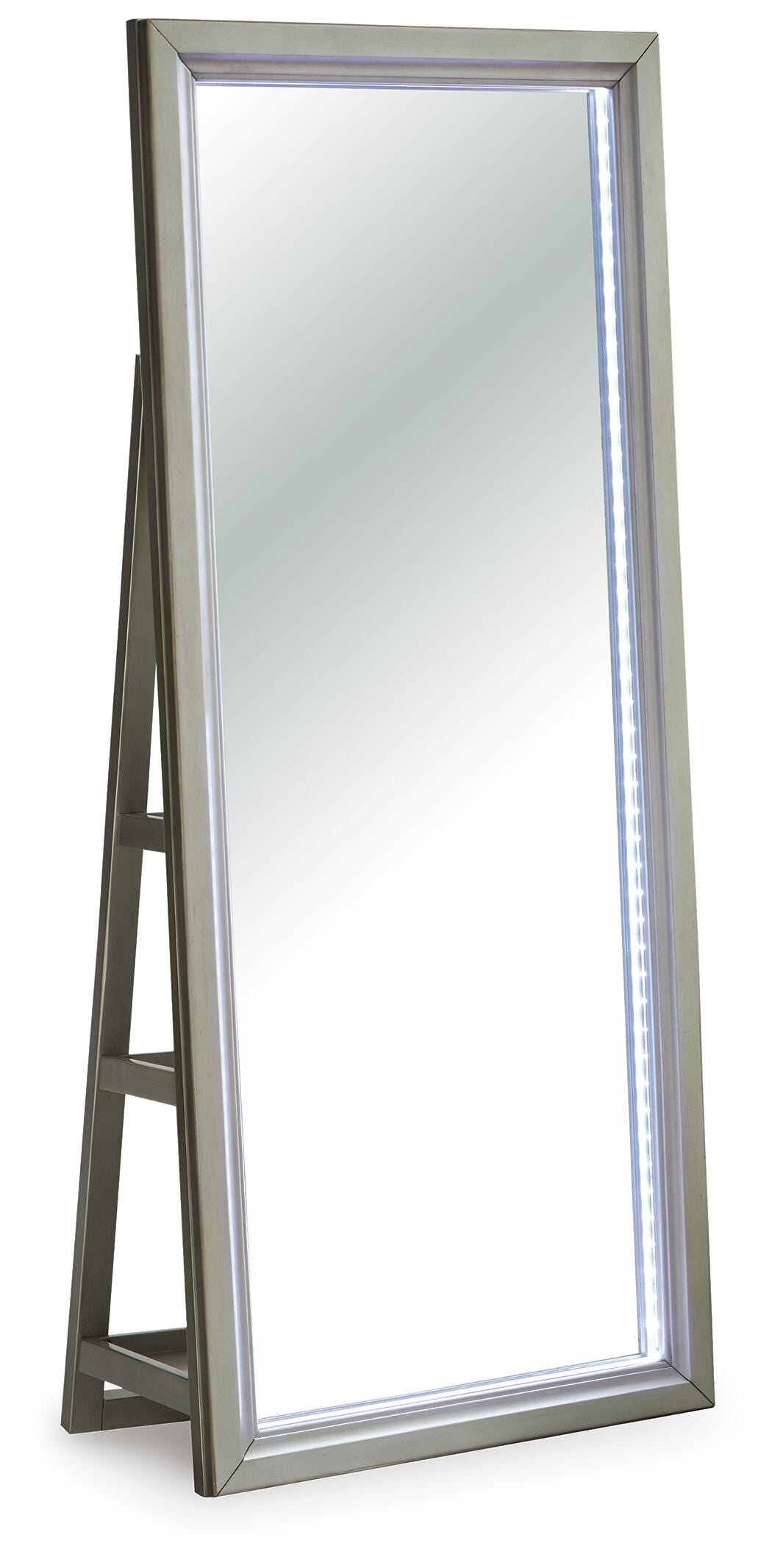 Evesen Floor Standing Mirror/Storage (A8010380-SI) - Image 9