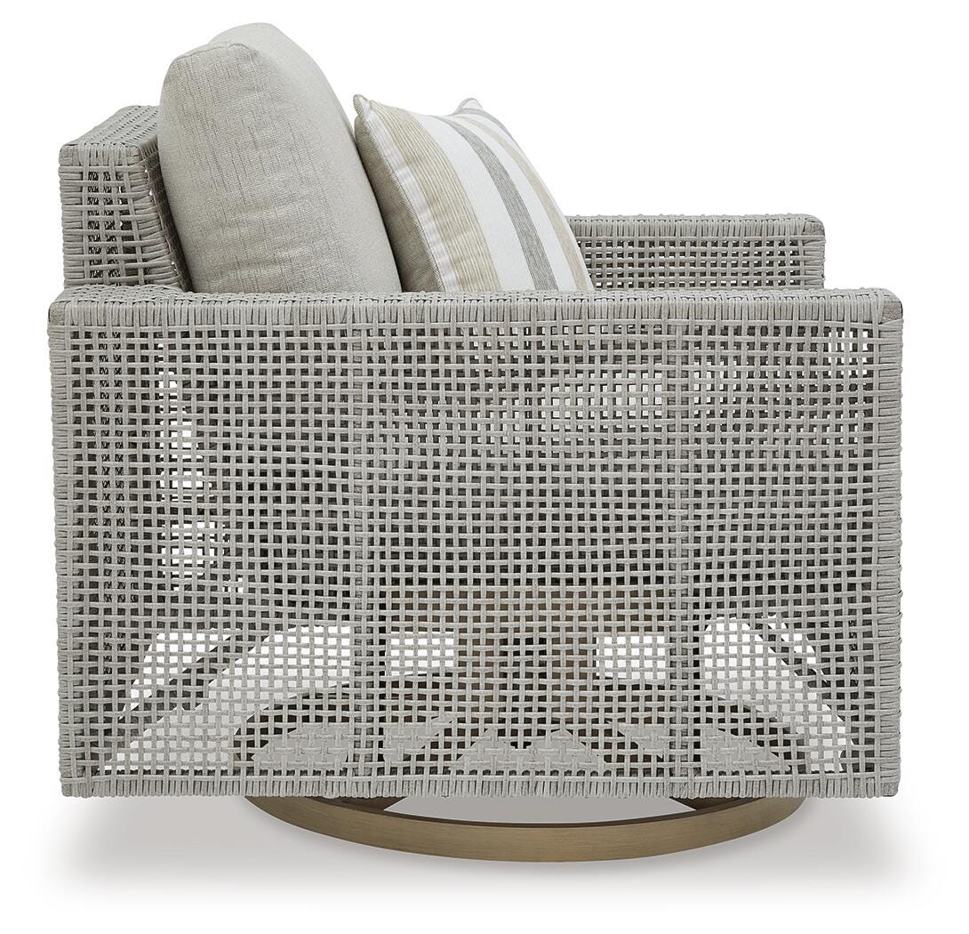 Seton Creek Outdoor Loveseat with Cushion (P798-SI) - Image 3