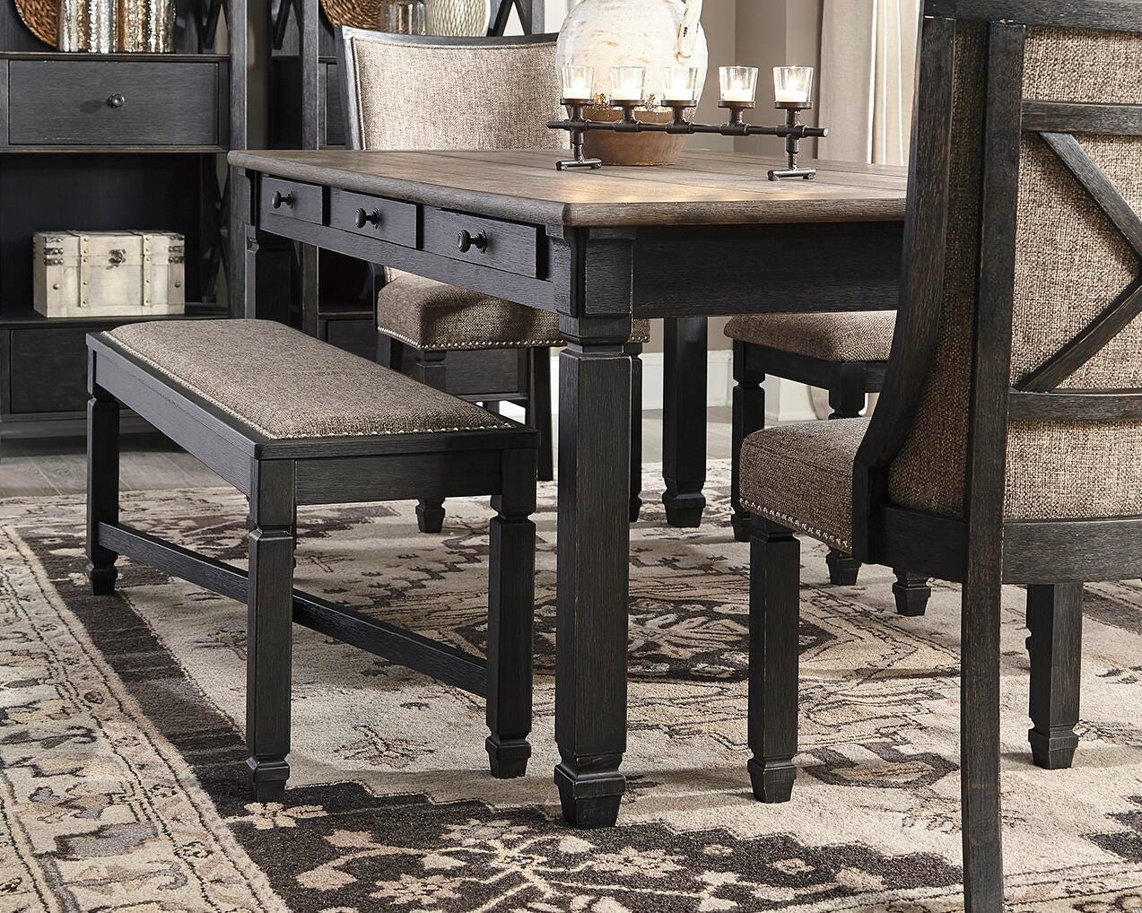 Tyler Creek Dining Table and 4 Chairs (D736-SI) - Image 6
