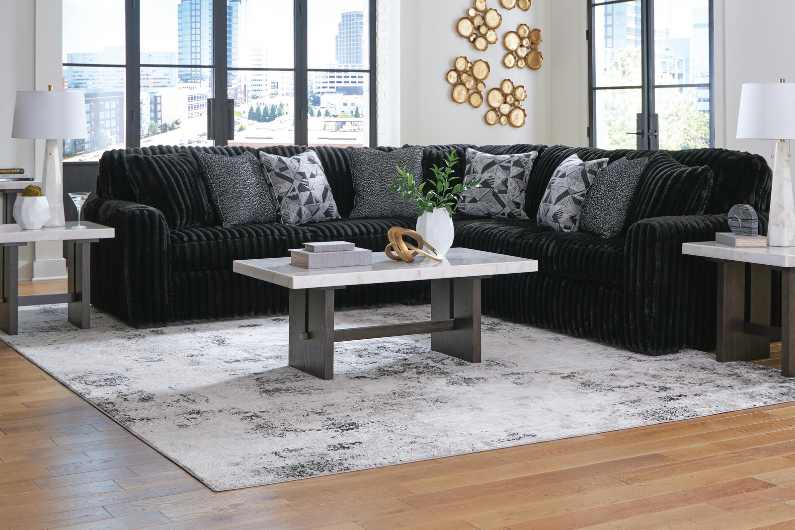 Midnight-Madness 3-Piece Sectional (98103-SI) - Image 4