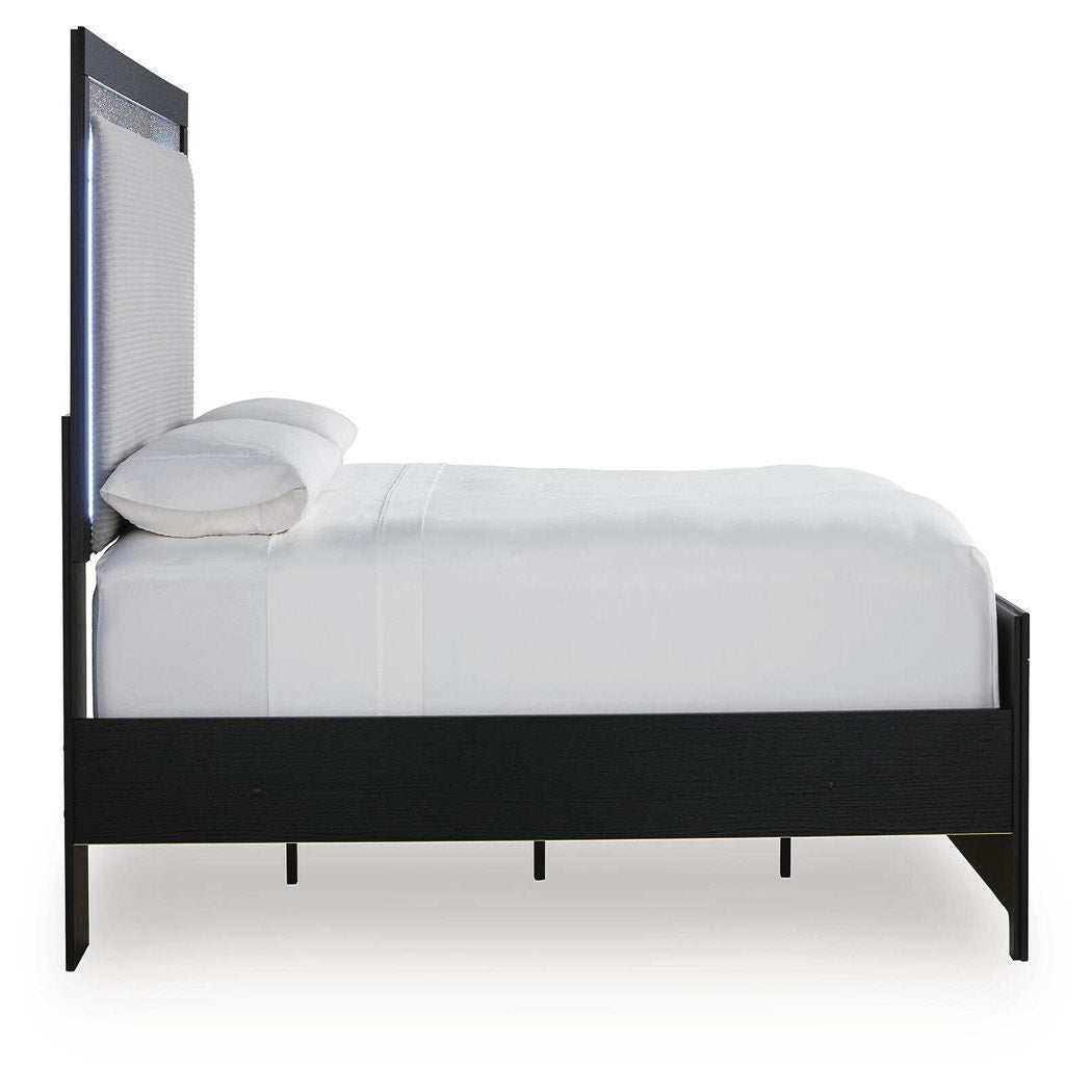 Maeling Queen Upholstered Panel Bed, Dresser and Nightstand (PCB1115-SI) - Image 7