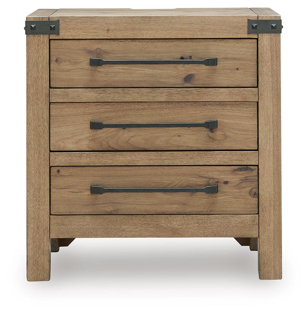 Ridgester Nightstand - Light Brown (B858-SI)