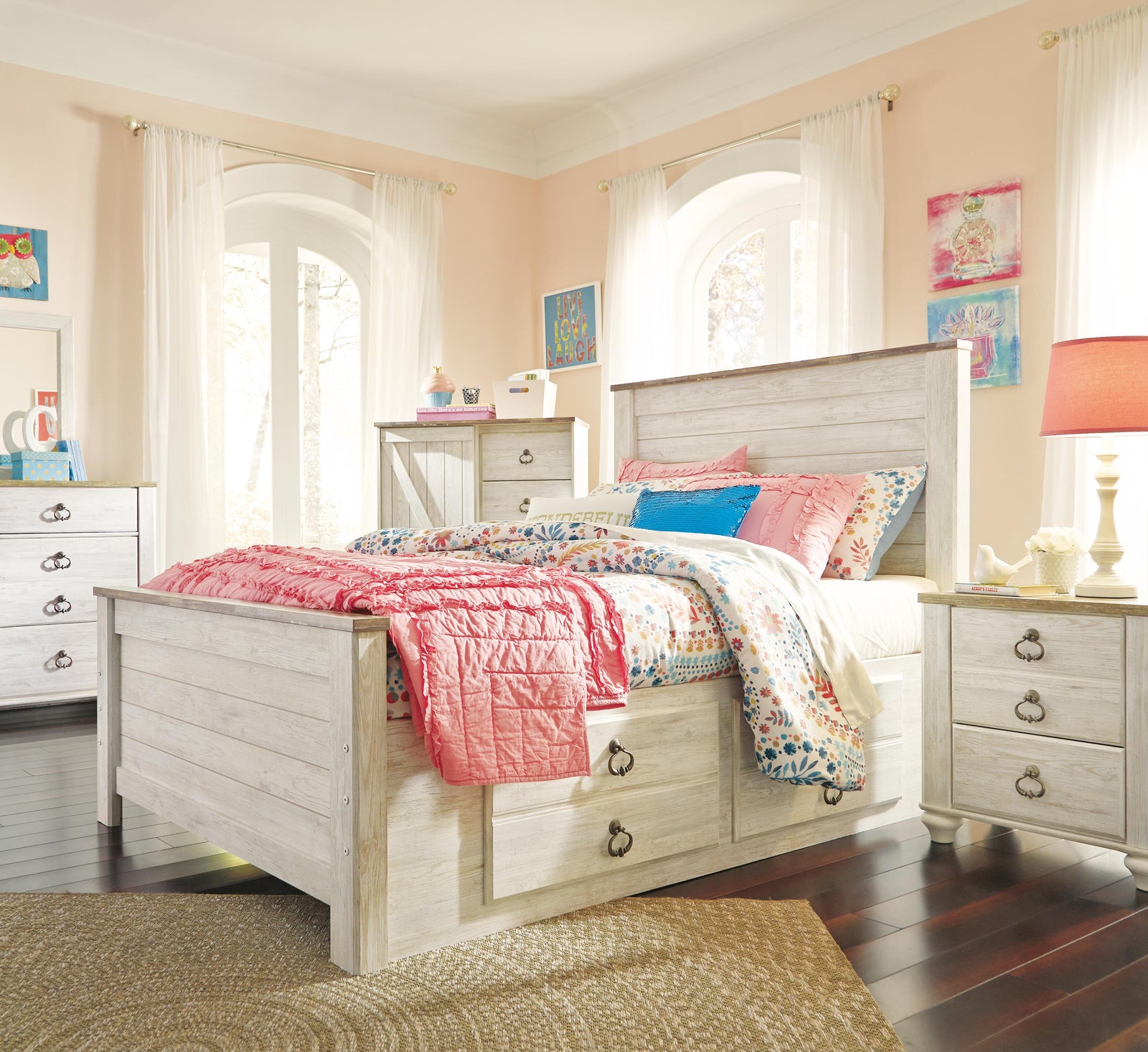Willowton Panel Headboard - Whitewash (B267-SI) - Image 14