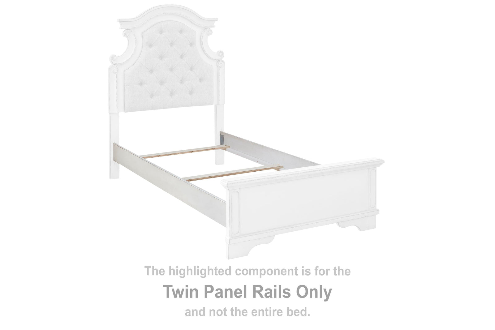 Realyn Panel Rails - Chipped White (B743-SI) - Image 3