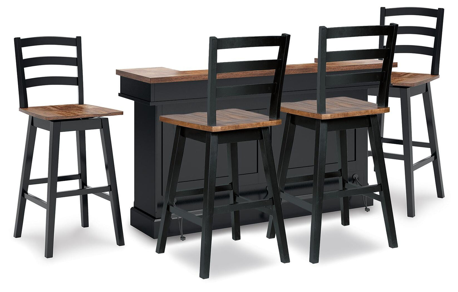 Wildenauer Bar Table and 4 Barstools (D634-SI)