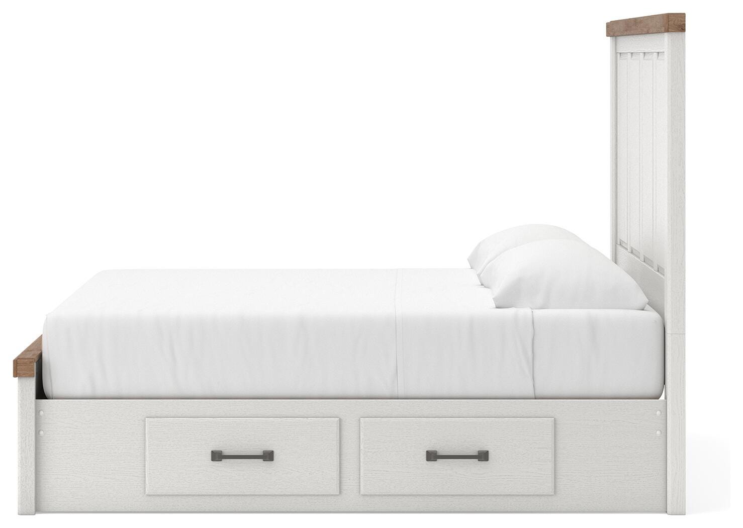 Savonport Panel Storage Bed - White/Brown (B4615-SI) - Image 7