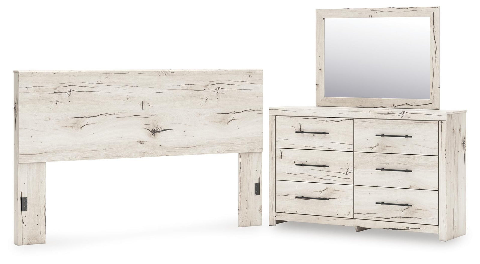 Lawroy Panel Headboard, Dresser and Mirror - Light Natural (B2310-SI)