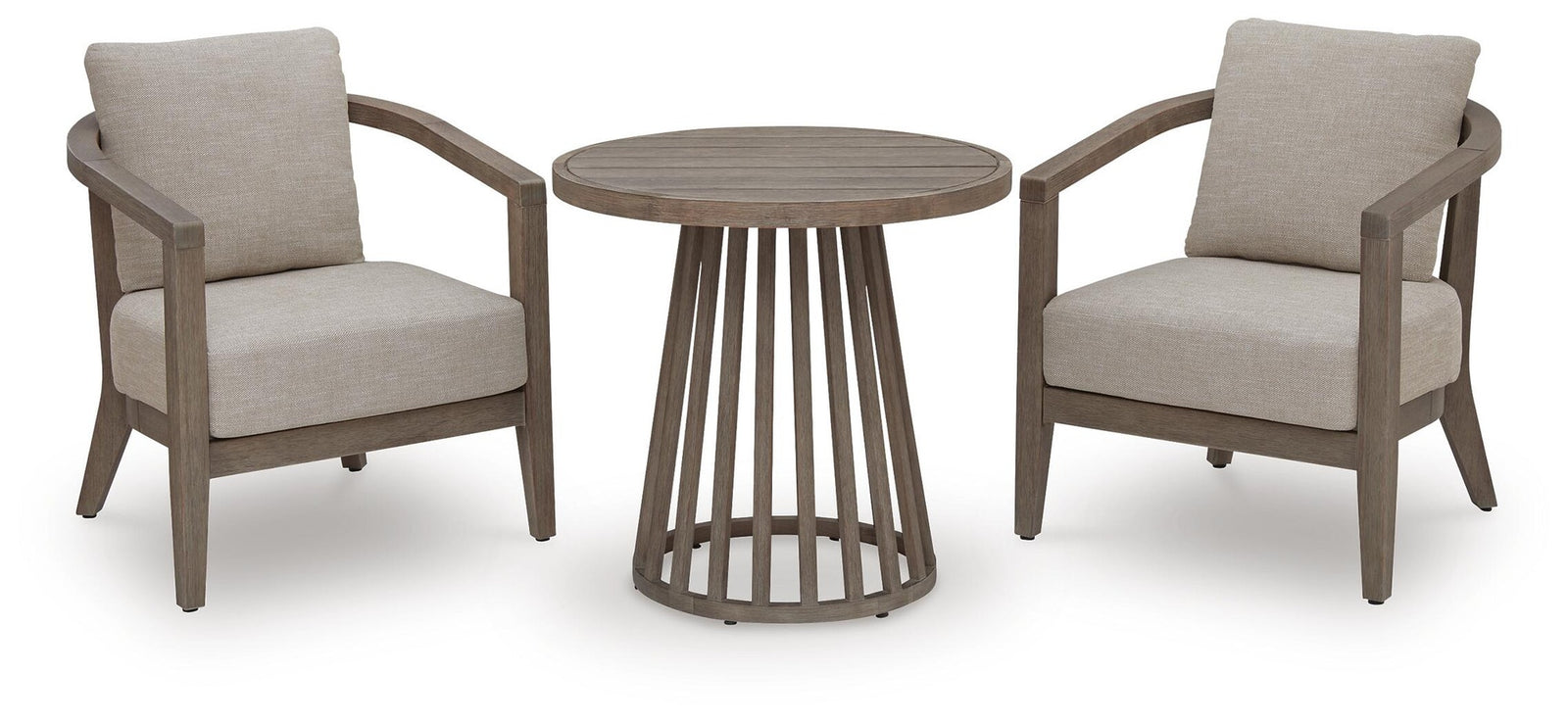 Joy Lagoon Outdoor Chairs with Cushions/Table (Set of 3) (PCP310-SI)