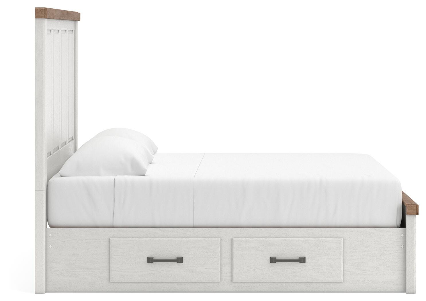 Savonport Panel Storage Bed - White/Brown (B4615-SI) - Image 5