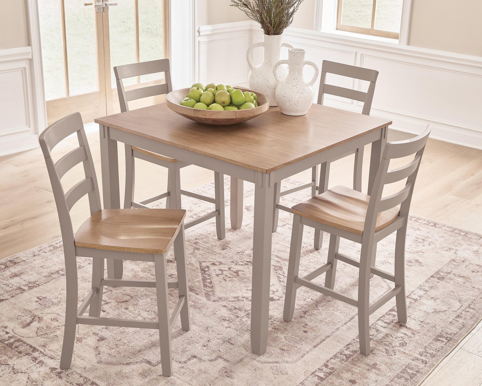 Harperfeld Counter Height Dining Table and 4 Counter Stools (PCD403-SI) - Image 3