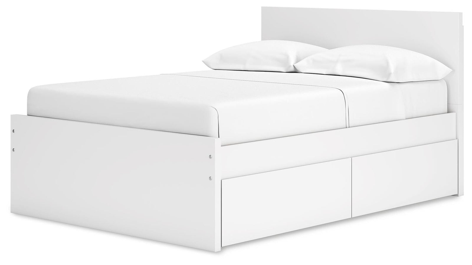 Onita Panel Platform Bed with 2 Side Storage (Youth) - White (EB9630-SI) - Image 3