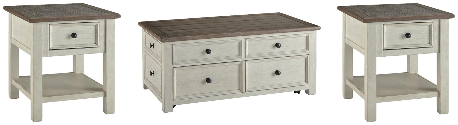 Bolanburg Coffee Table and 2 End Tables - Two-tone (T637-SI)
