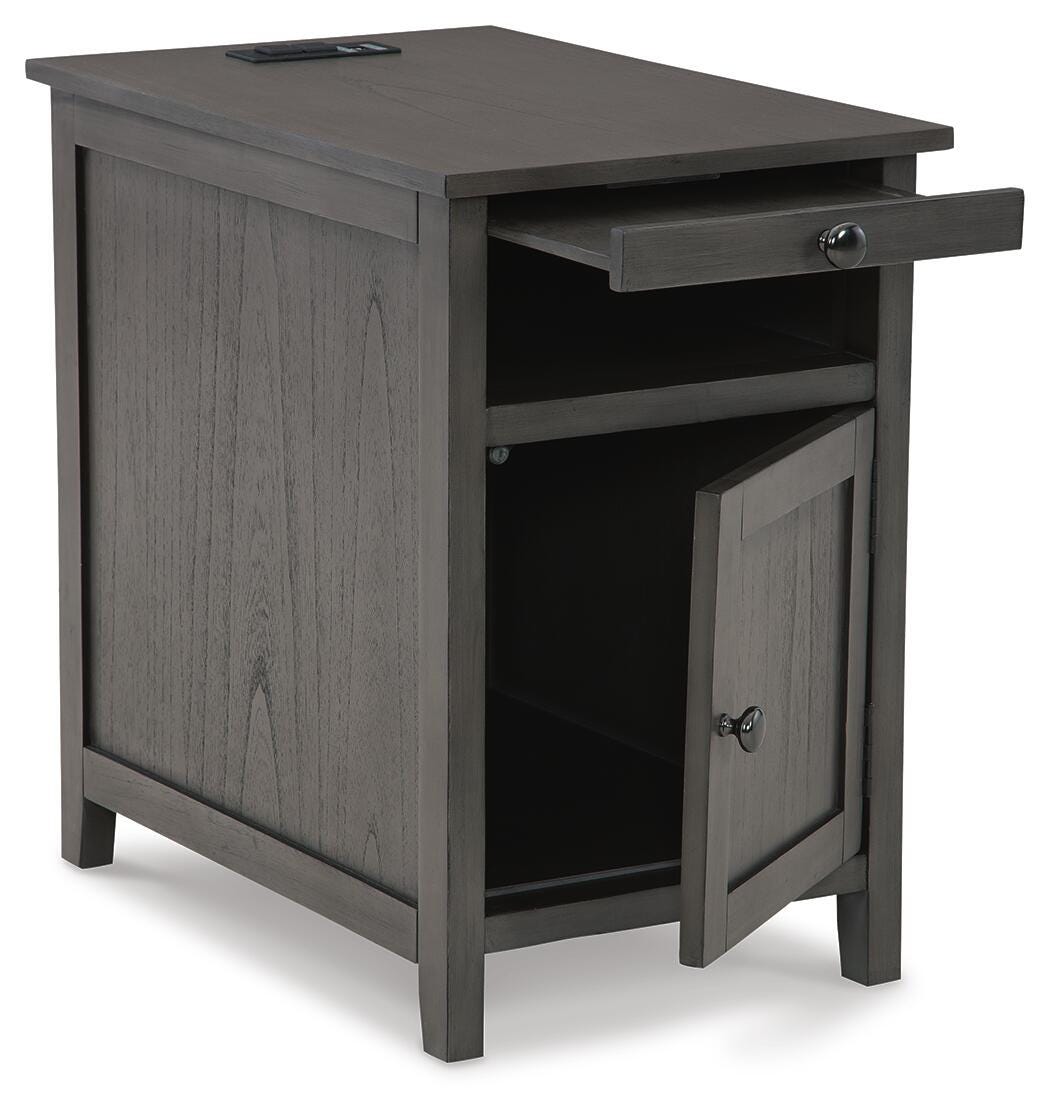 Treytown Chairside End Table - Gray (T300-SI) - Image 2