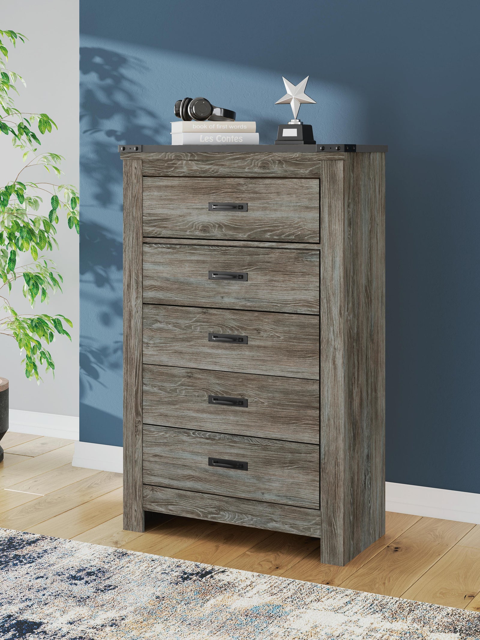 Frandern Chest of Drawers - Gray (B4480-SI) - Image 9