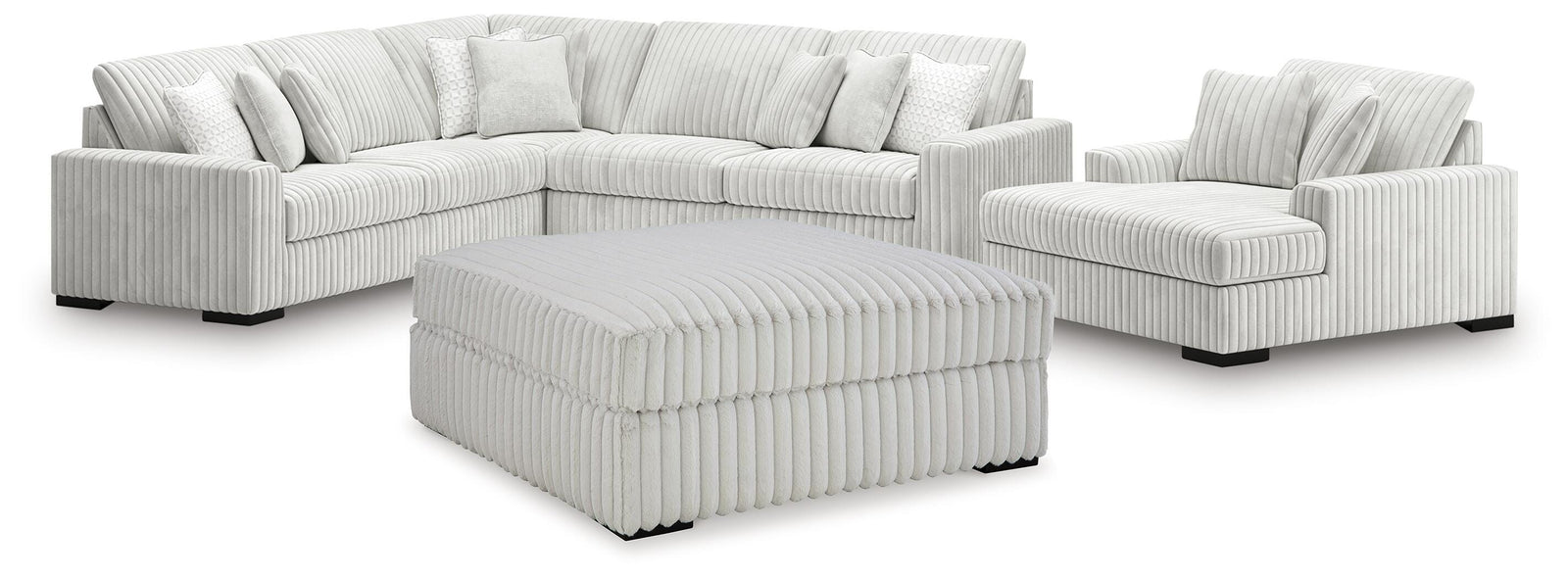Stupendous 4-Piece Sectionals and Ottoman (25903-SI)