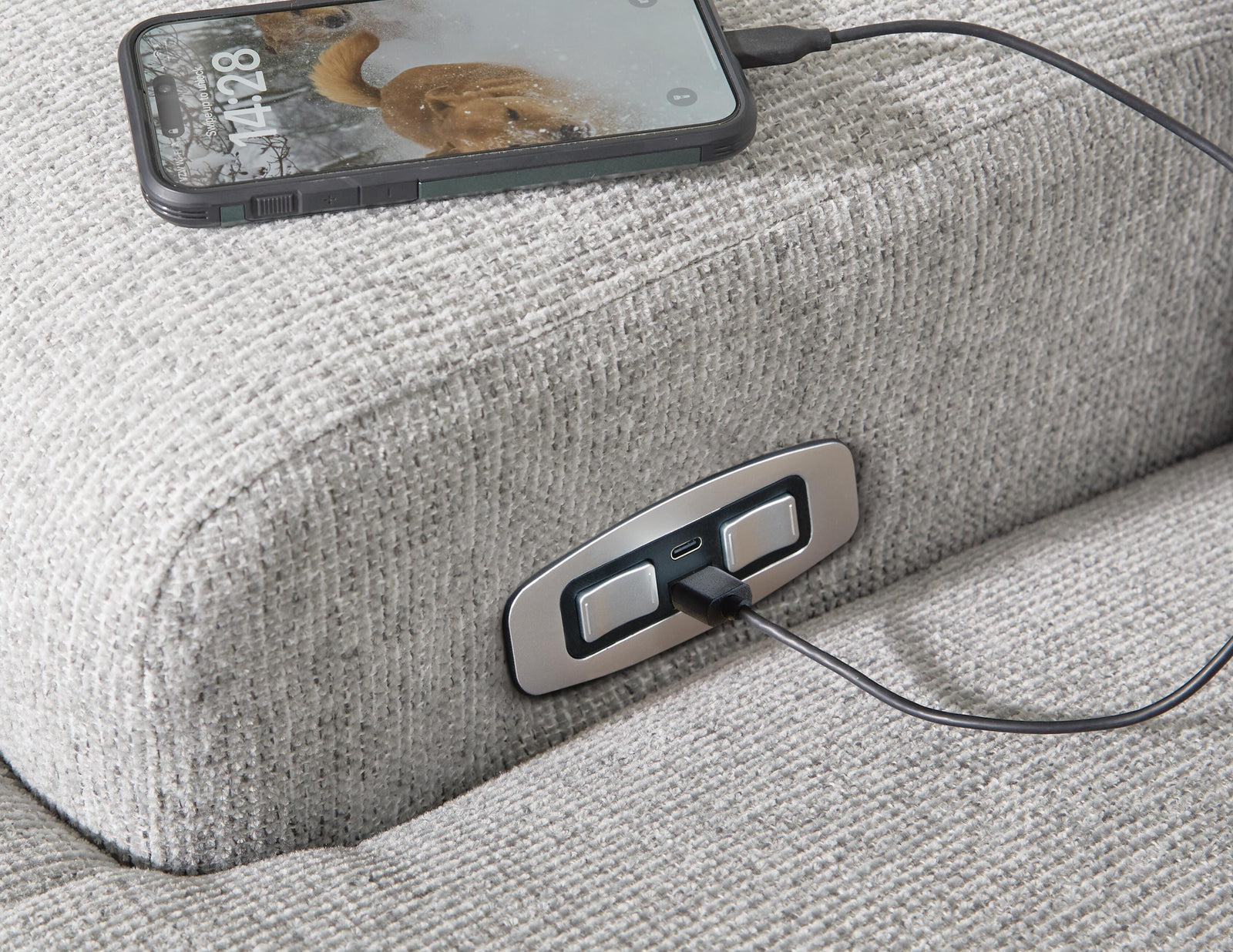 Acklen Place 3-Piece Power Reclining Sectional Sofa with Chaise (93605-SI) - Image 7