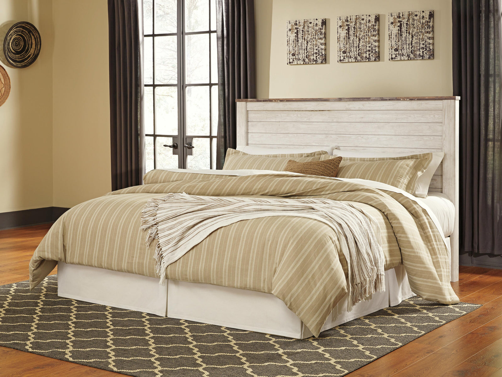 Willowton Panel Headboard - Whitewash (B267-SI) - Image 5