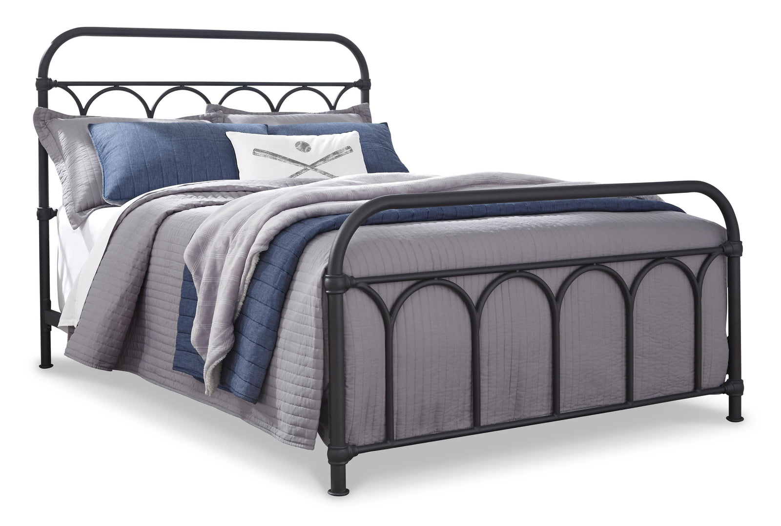 Nashburg Metal Bed (Youth) - Black (B280-SI) - Image 5
