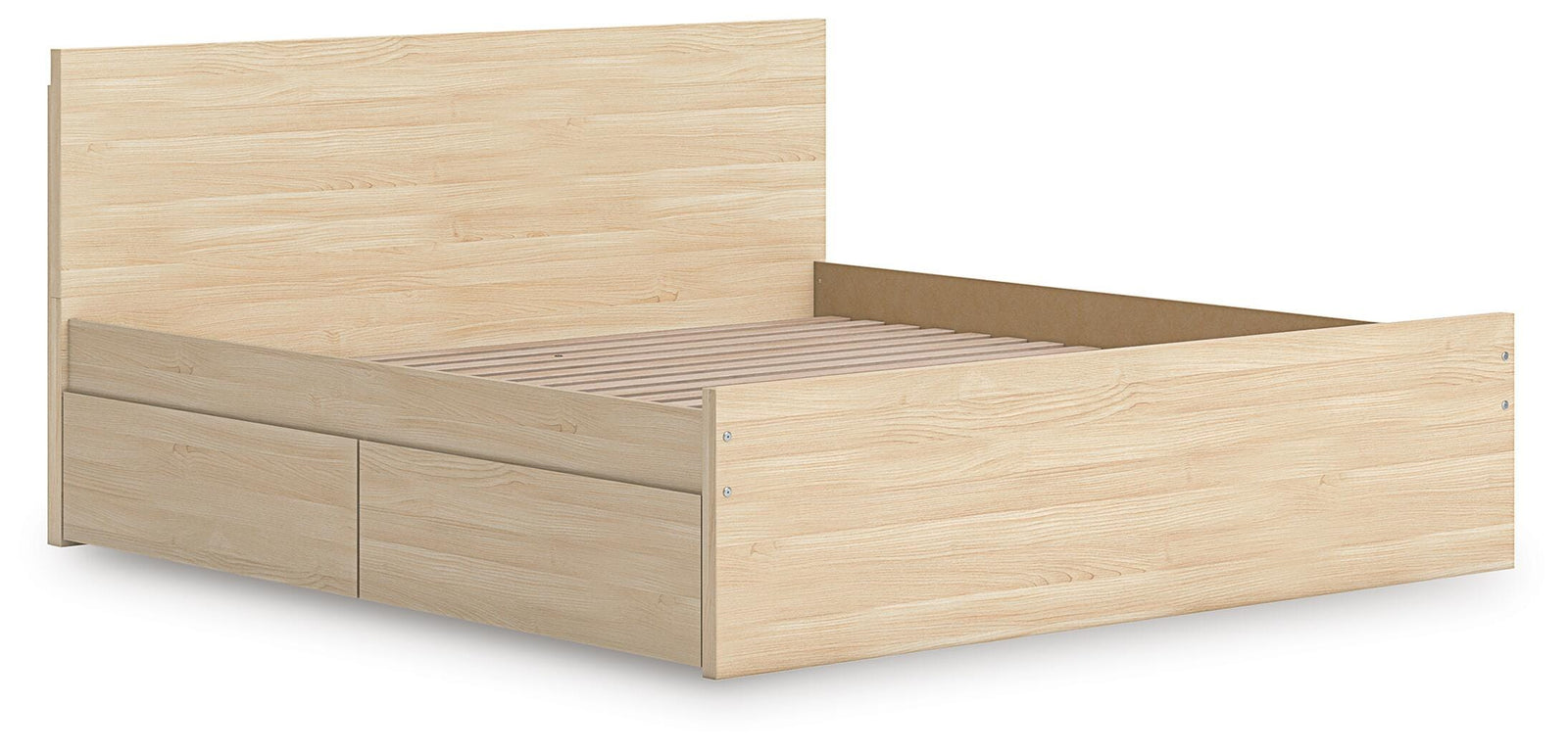 Onita Panel Platform Bed with 1 Side Storage - Natural (EB9632-SI) - Image 3