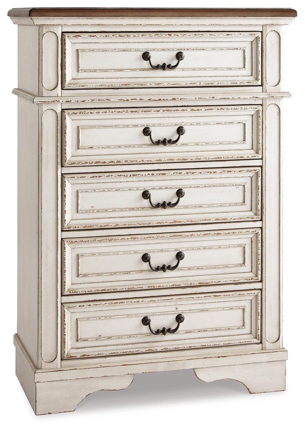 Realyn Upholstered Panel Bed, Dresser, Mirror, Chest and Nightstand (B743-SI) - Image 4
